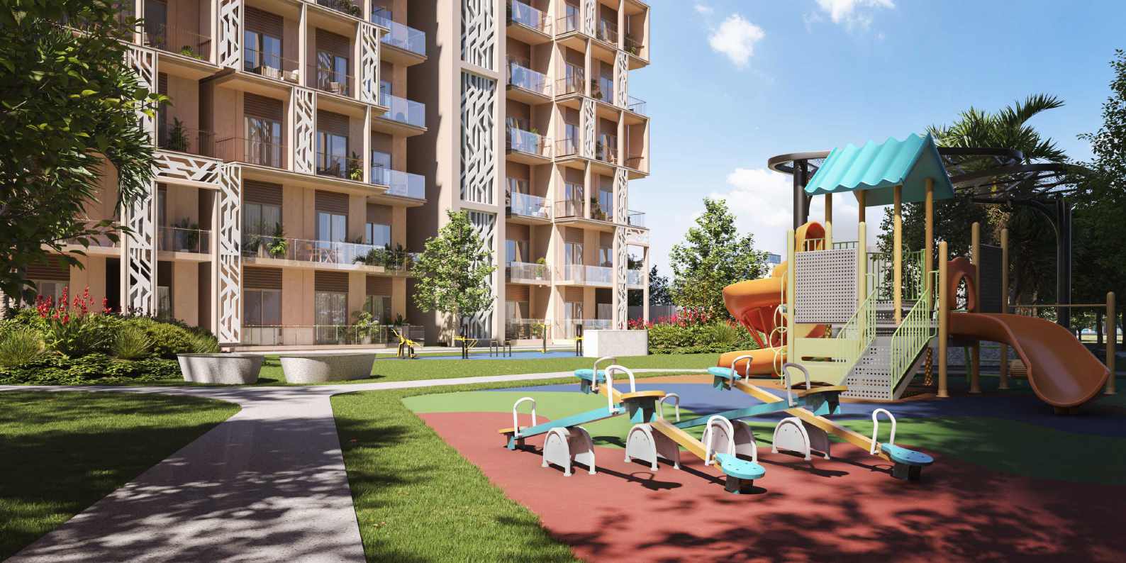 Children's play area — artistic render